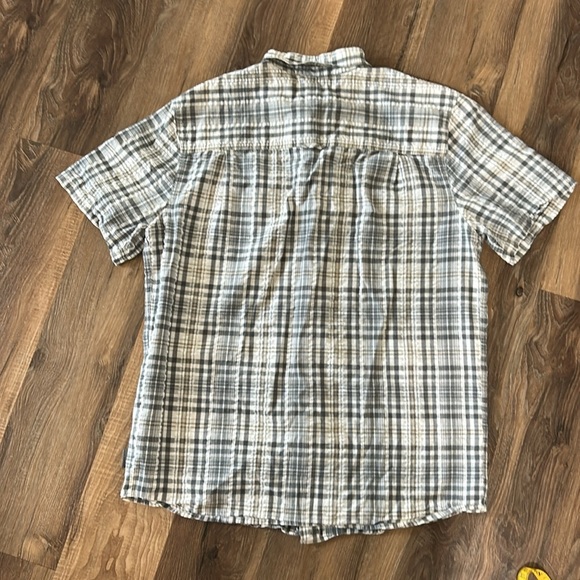 Royal Robbins Short Sleeve Button up Shirt Mens Large Outdoor Gray/Tan Plaid - Picture 9 of 13